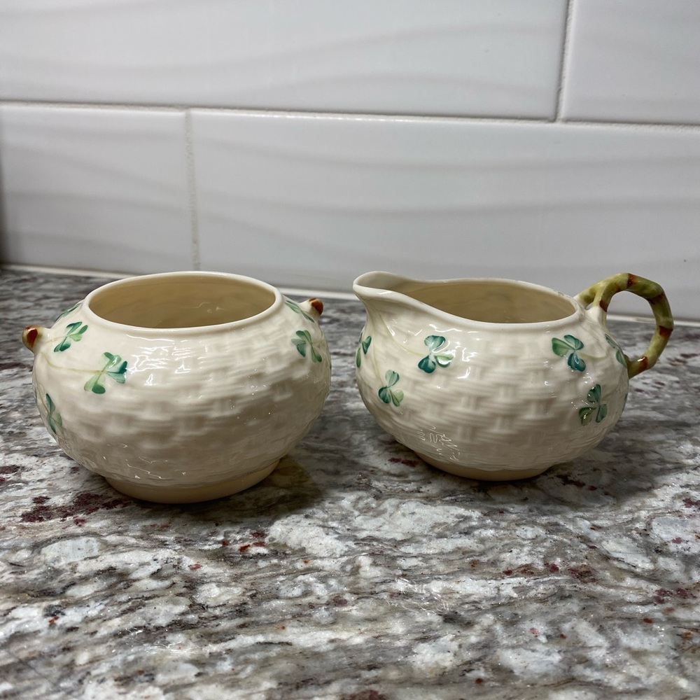 Belleek Sugar & Creamer set